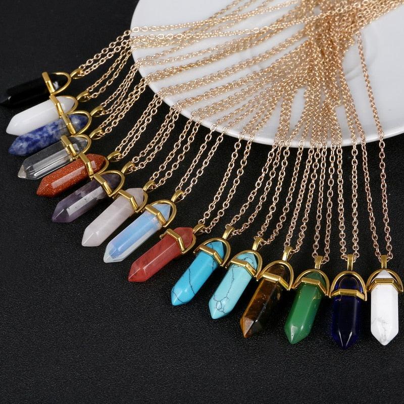 Quartz Stone Pendant Necklaces - The Burner Shop