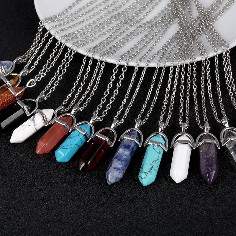 Quartz Stone Pendant Necklaces - The Burner Shop