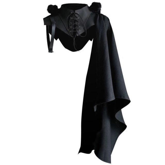 Retro Single Shoulder Cape Shoulder Piece - The Burner Shop