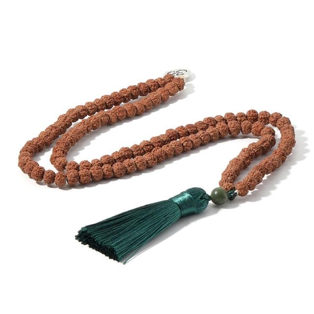 Rudraksha Beaded Necklace Necklaces - The Burner Shop