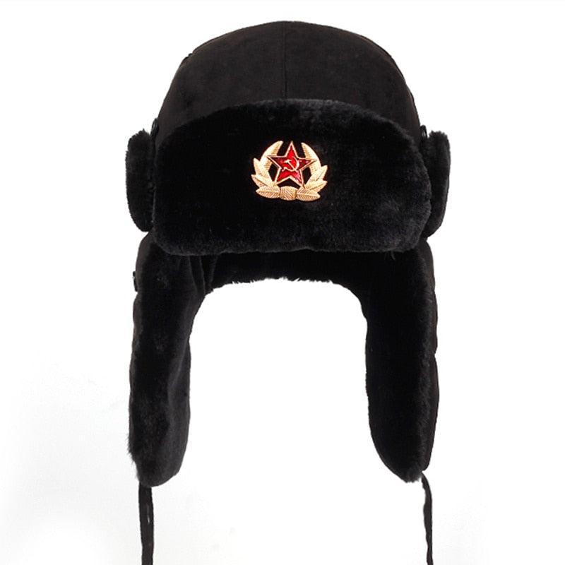 Russian Soviet Army Military Badge Bomber Hat Hats - The Burner Shop