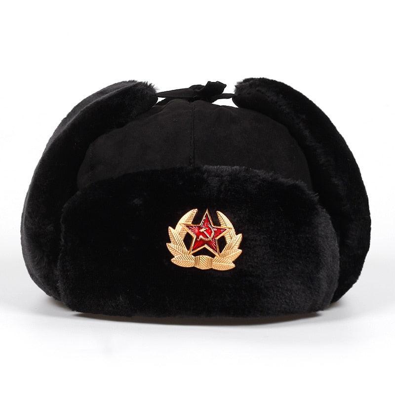 Russian Soviet Army Military Badge Bomber Hat Hats - The Burner Shop