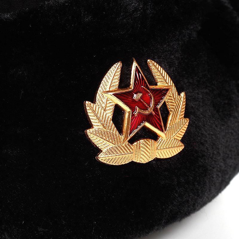 Russian Soviet Army Military Badge Bomber Hat Hats - The Burner Shop