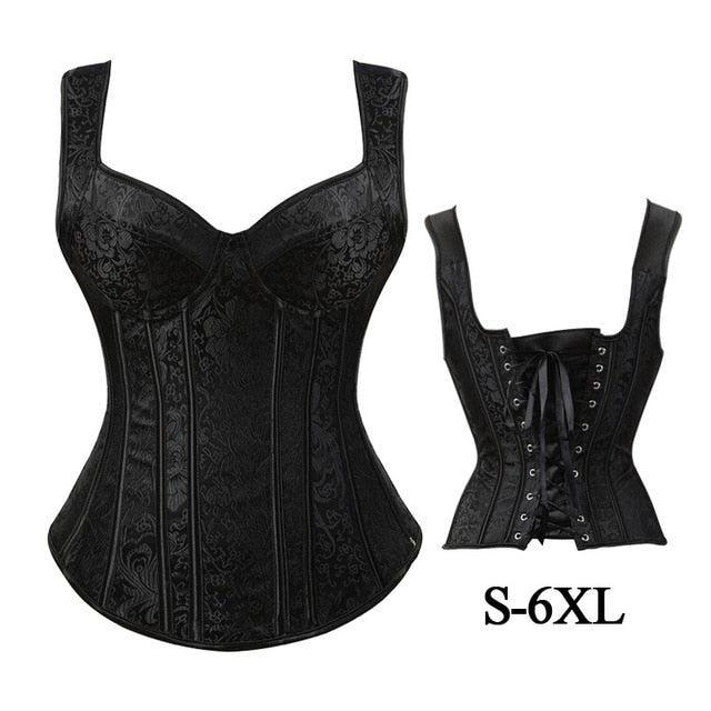 Sexy Steampunk Zipper Corset Corsets - The Burner Shop