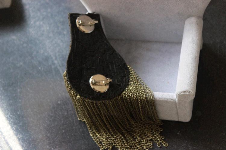 Shoulder Epaulets Tassel Chain Shoulder Piece - The Burner Shop
