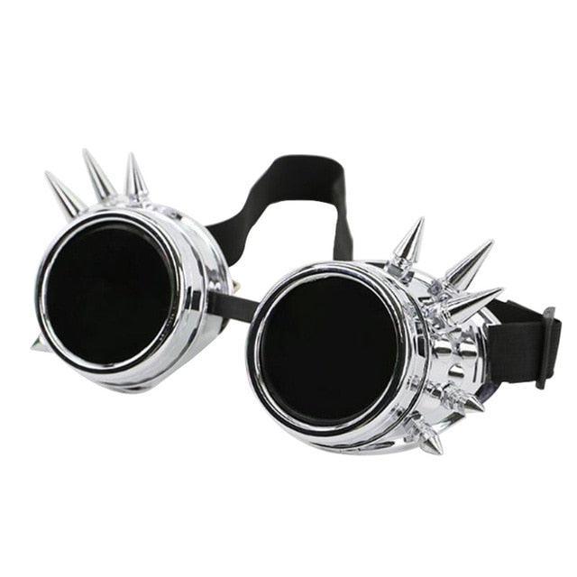 Spiked Steampunk Goggles Goggles - The Burner Shop