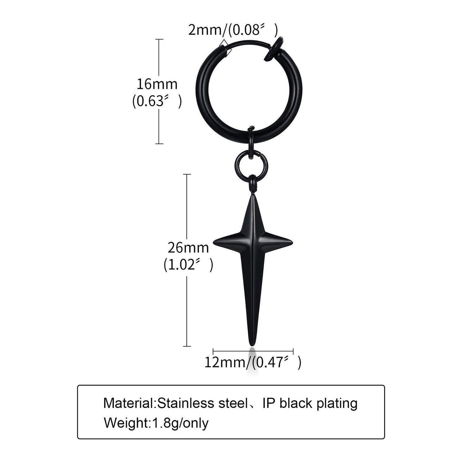 Stainless Steel Clip Earrings Earrings - The Burner Shop