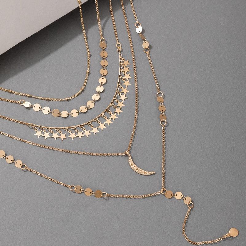 Star Moon Necklace Necklaces - The Burner Shop