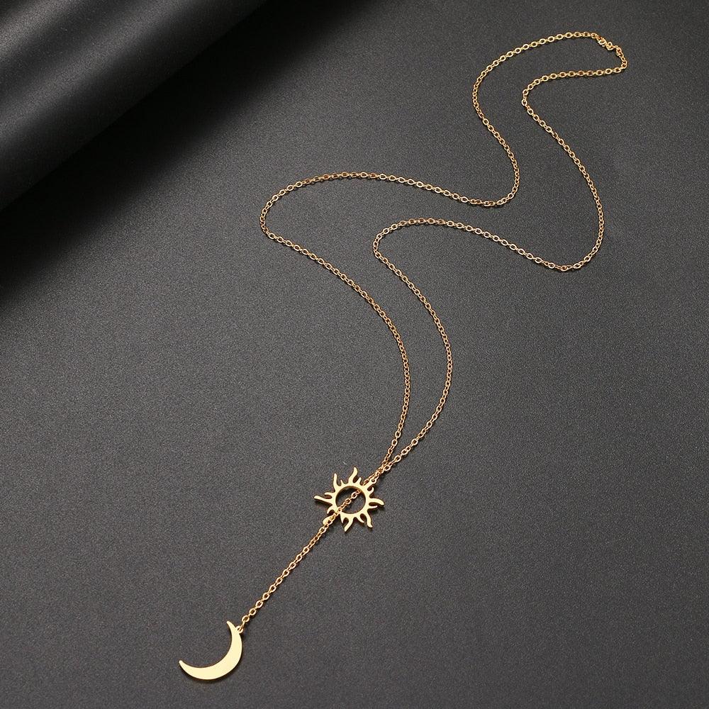 Sun & Moon Pendant Necklaces - The Burner Shop