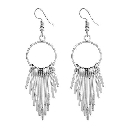 Swing Shiny Long Tassels Drop Earrings Earrings - The Burner Shop