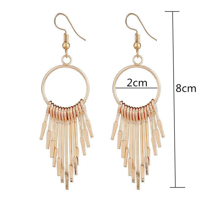 Swing Shiny Long Tassels Drop Earrings Earrings - The Burner Shop