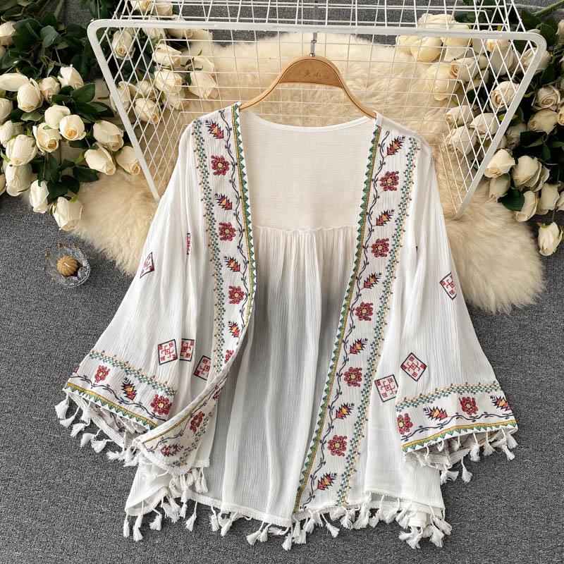 Tassel Chiffon Cardigan Cardigans - The Burner Shop