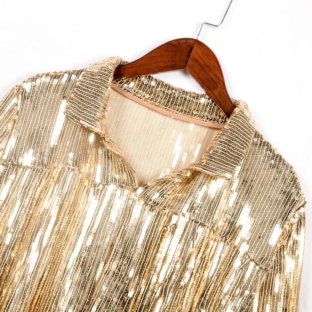 Tassel Sequin Jacket Jackets - The Burner Shop