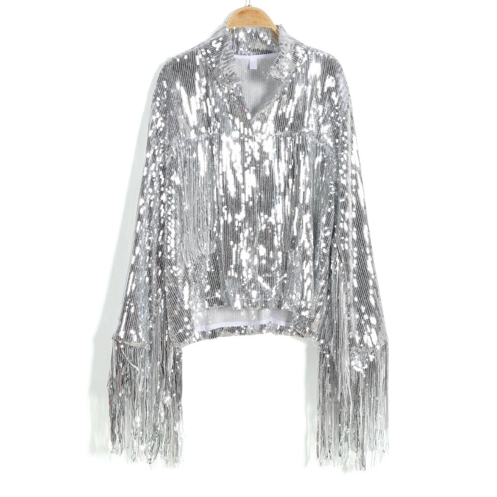 Tassel Sequin Jacket Jackets - The Burner Shop