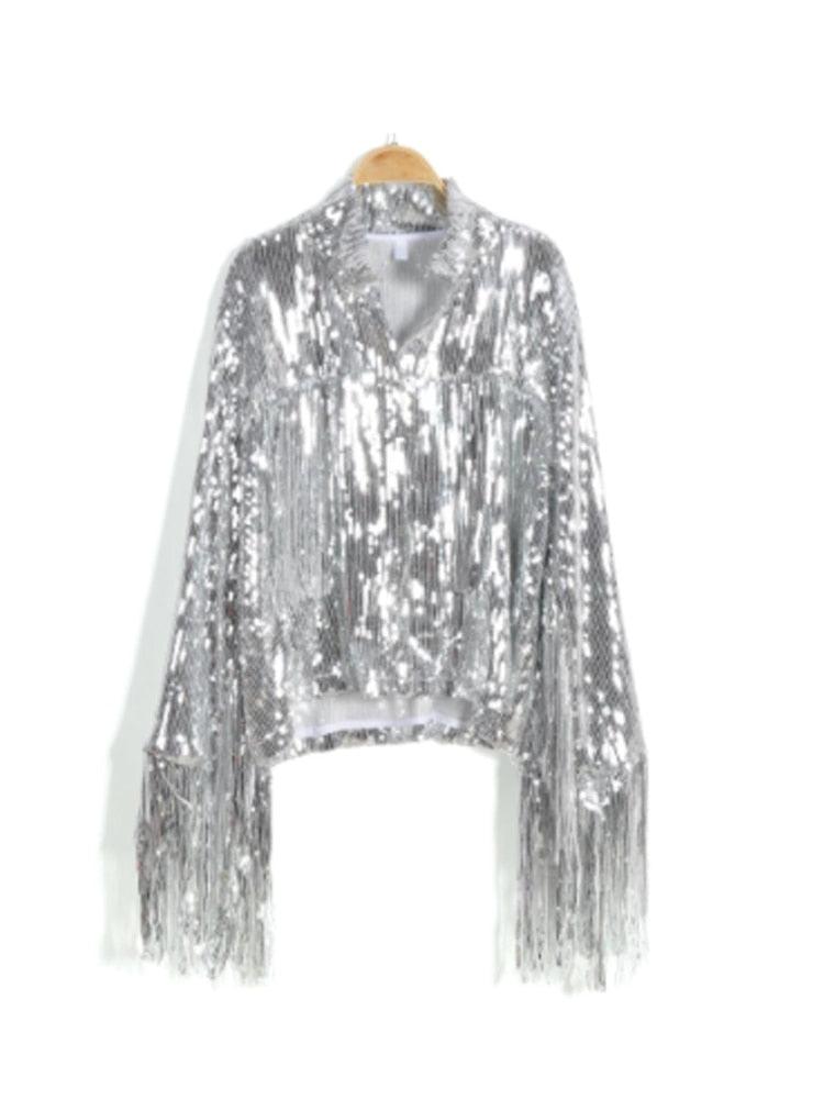 Tassel Sequin Jacket Jackets - The Burner Shop