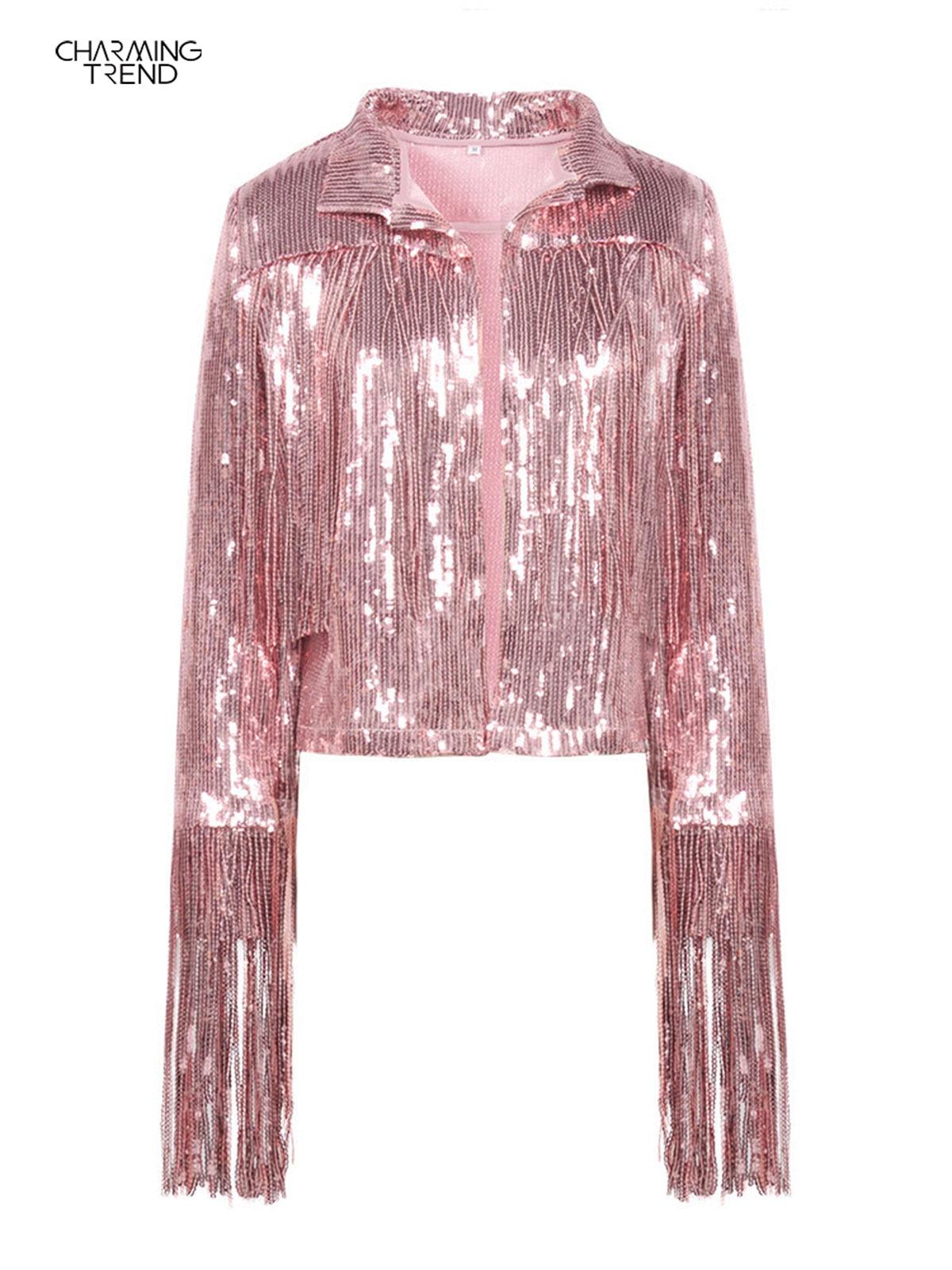 Tassel Sequin Jacket Jackets - The Burner Shop
