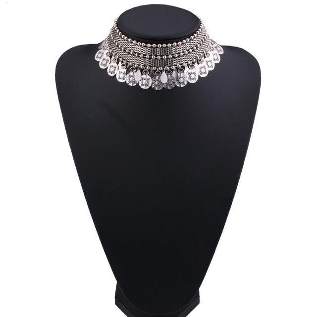 Tibetan Vintage Coin Necklace Necklaces - The Burner Shop