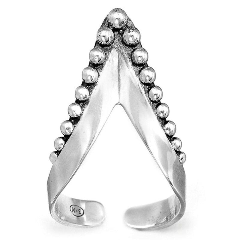 Vintage Bohemian Chevron Thumb Ring Rings - The Burner Shop