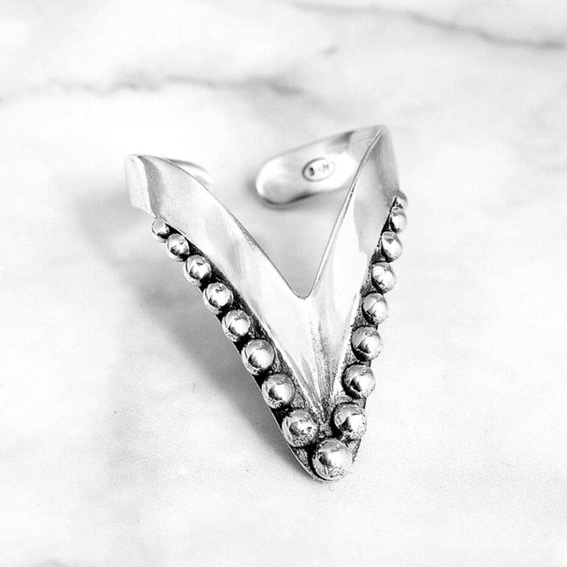 Vintage Bohemian Chevron Thumb Ring Rings - The Burner Shop
