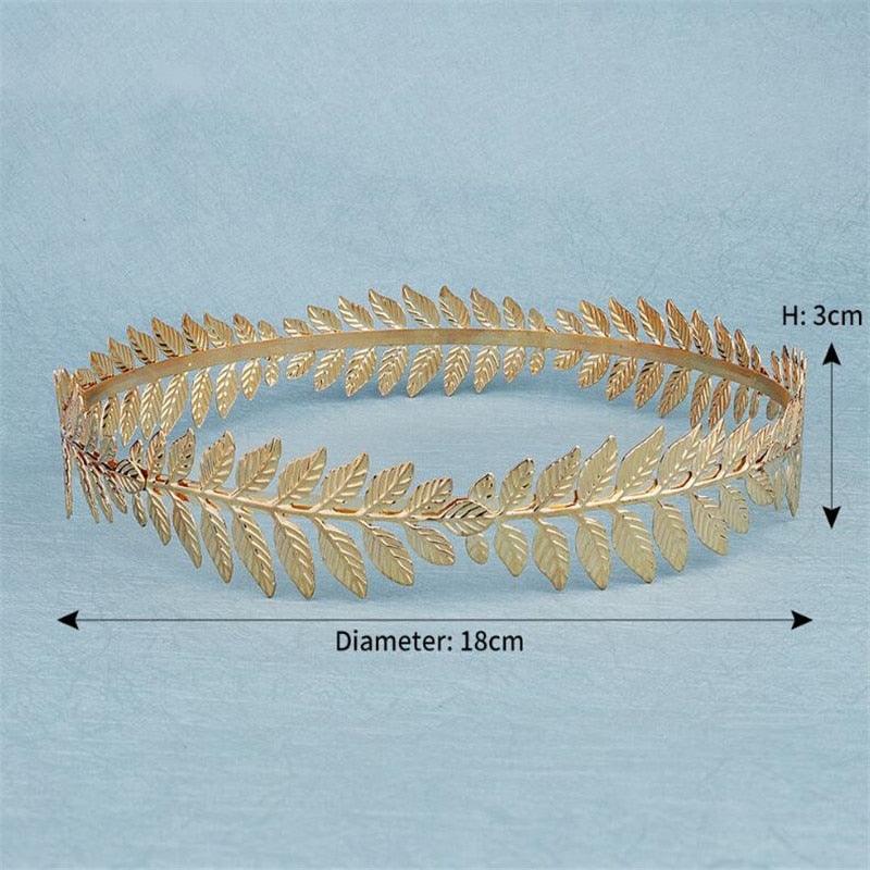 Vintage Golden Olive leaves Tiara Headpiece - The Burner Shop