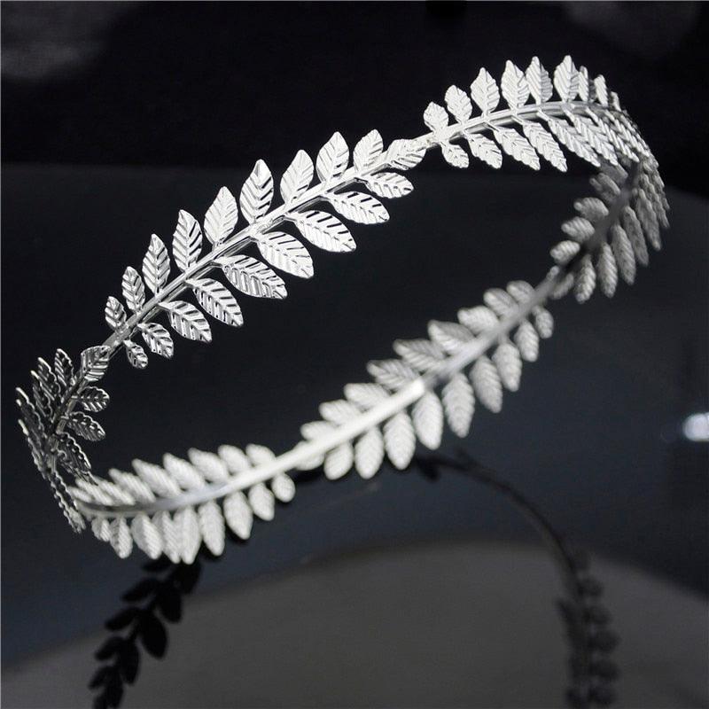 Vintage Golden Olive leaves Tiara Headpiece - The Burner Shop