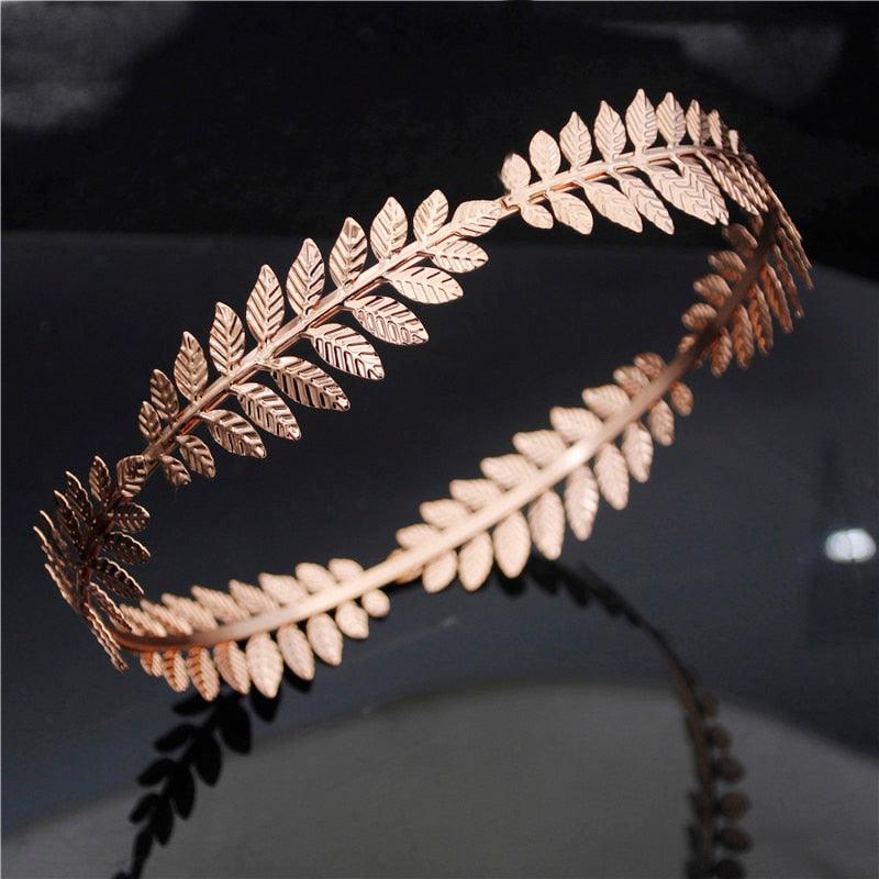 Vintage Golden Olive leaves Tiara Headpiece - The Burner Shop