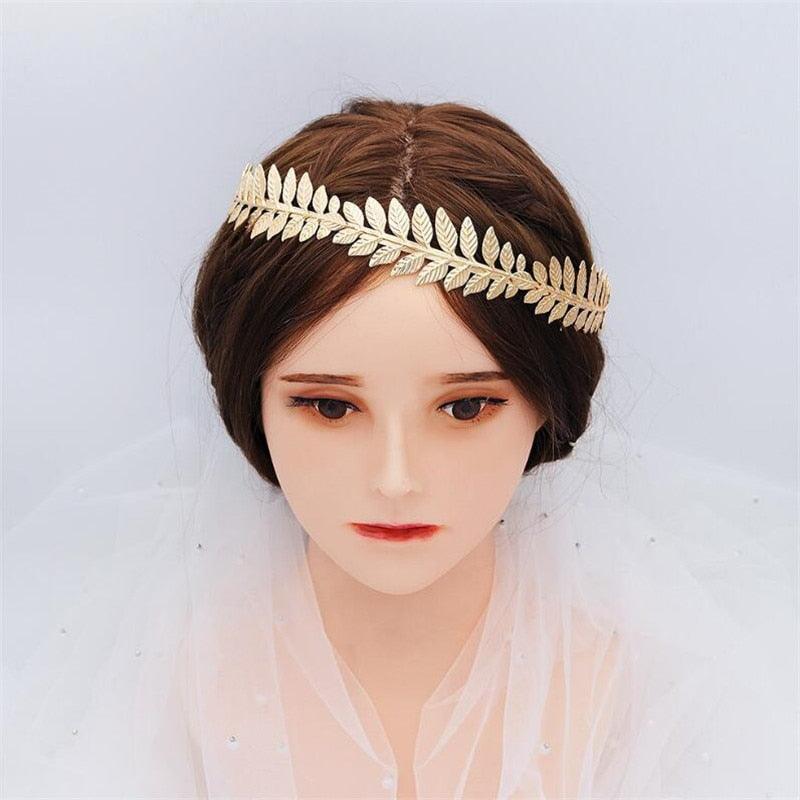 Vintage Golden Olive leaves Tiara Headpiece - The Burner Shop