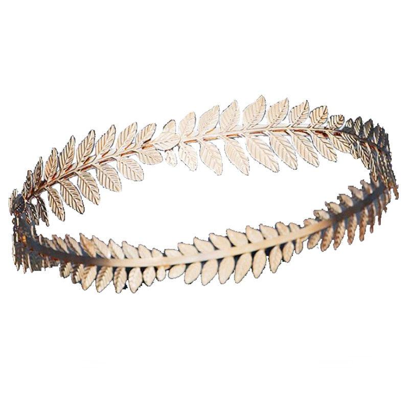 Vintage Golden Olive leaves Tiara Headpiece - The Burner Shop