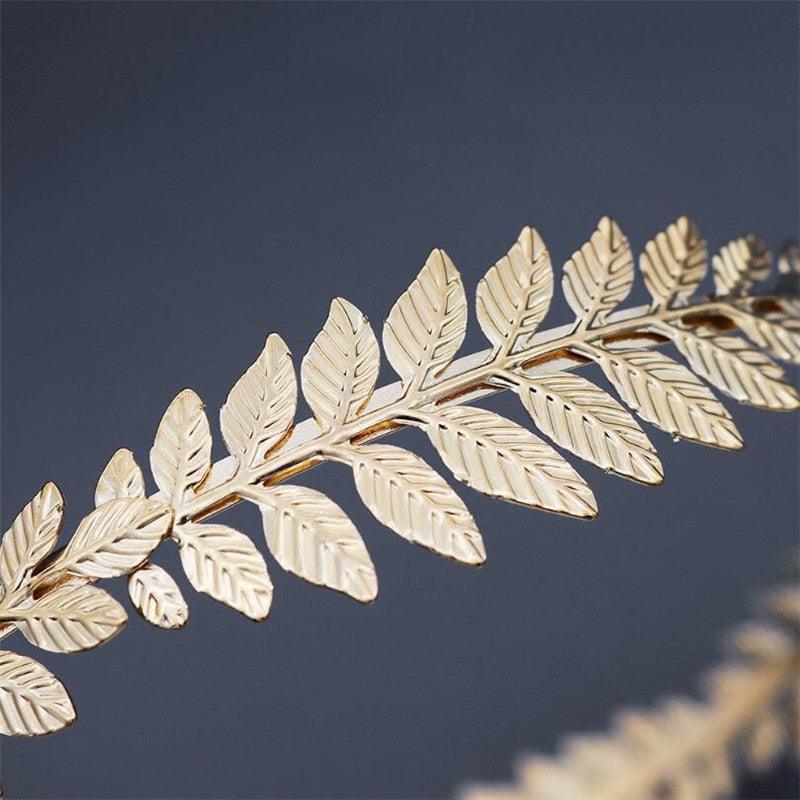 Vintage Golden Olive leaves Tiara Headpiece - The Burner Shop