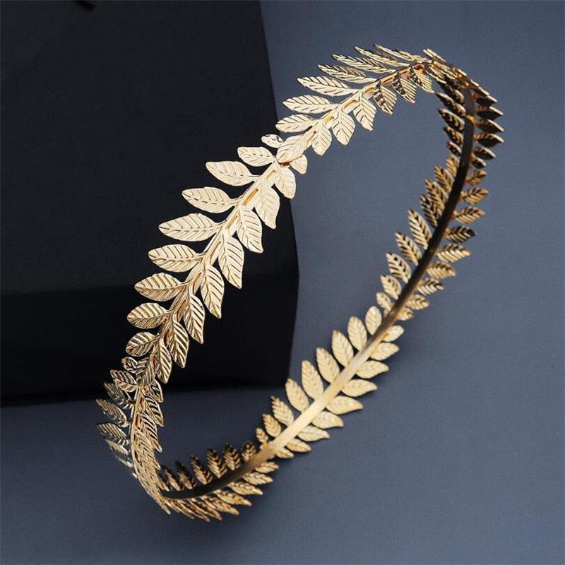 Vintage Golden Olive leaves Tiara Headpiece - The Burner Shop