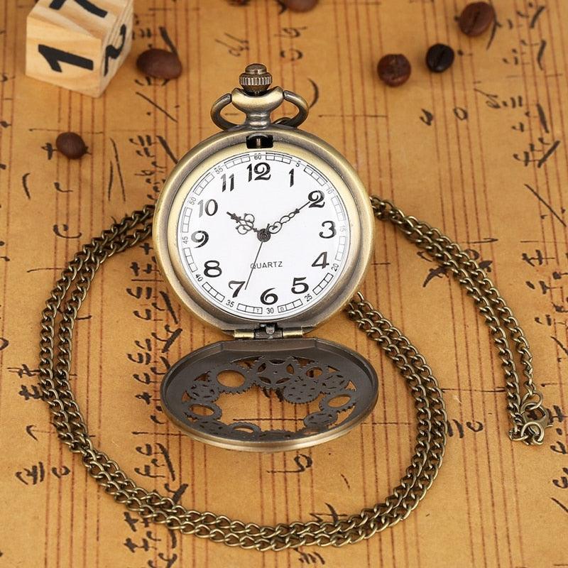 Vintage Hollow Gear Quartz Pocket Watch Watch - The Burner Shop