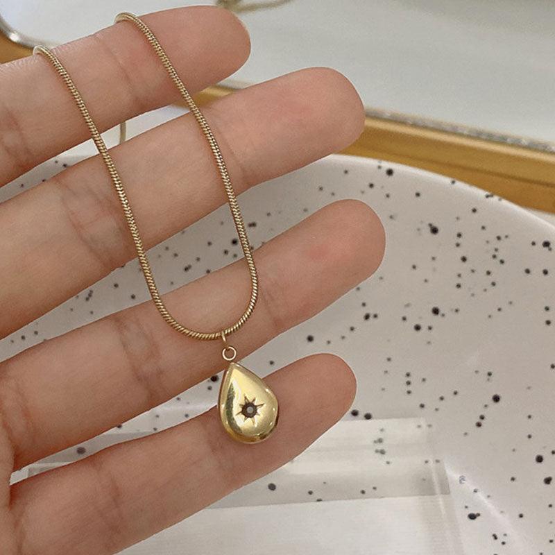 Vintage Water Drop Pendant Necklace Necklaces - The Burner Shop