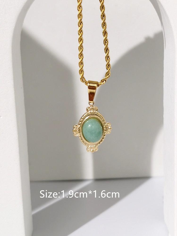 Vintage Water Drop Pendant Necklace Necklaces - The Burner Shop