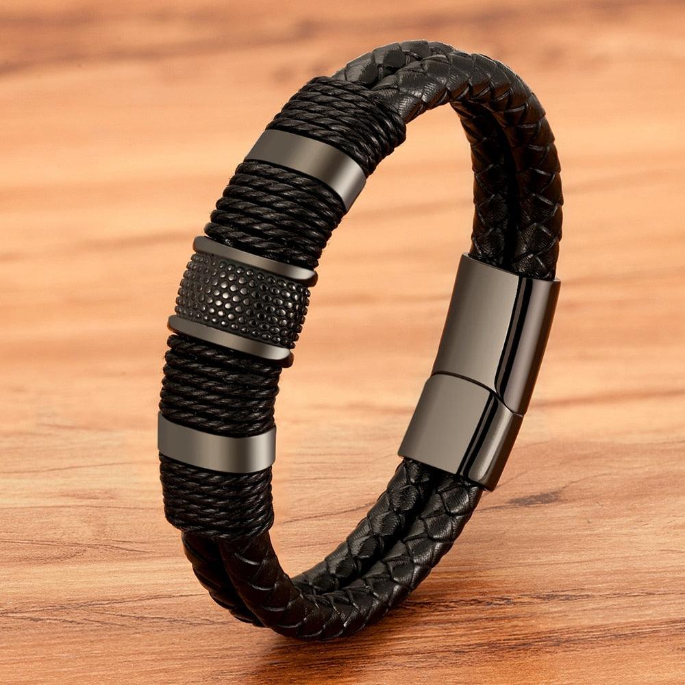 Woven Leather Rope Bracelet Bracelets - The Burner Shop