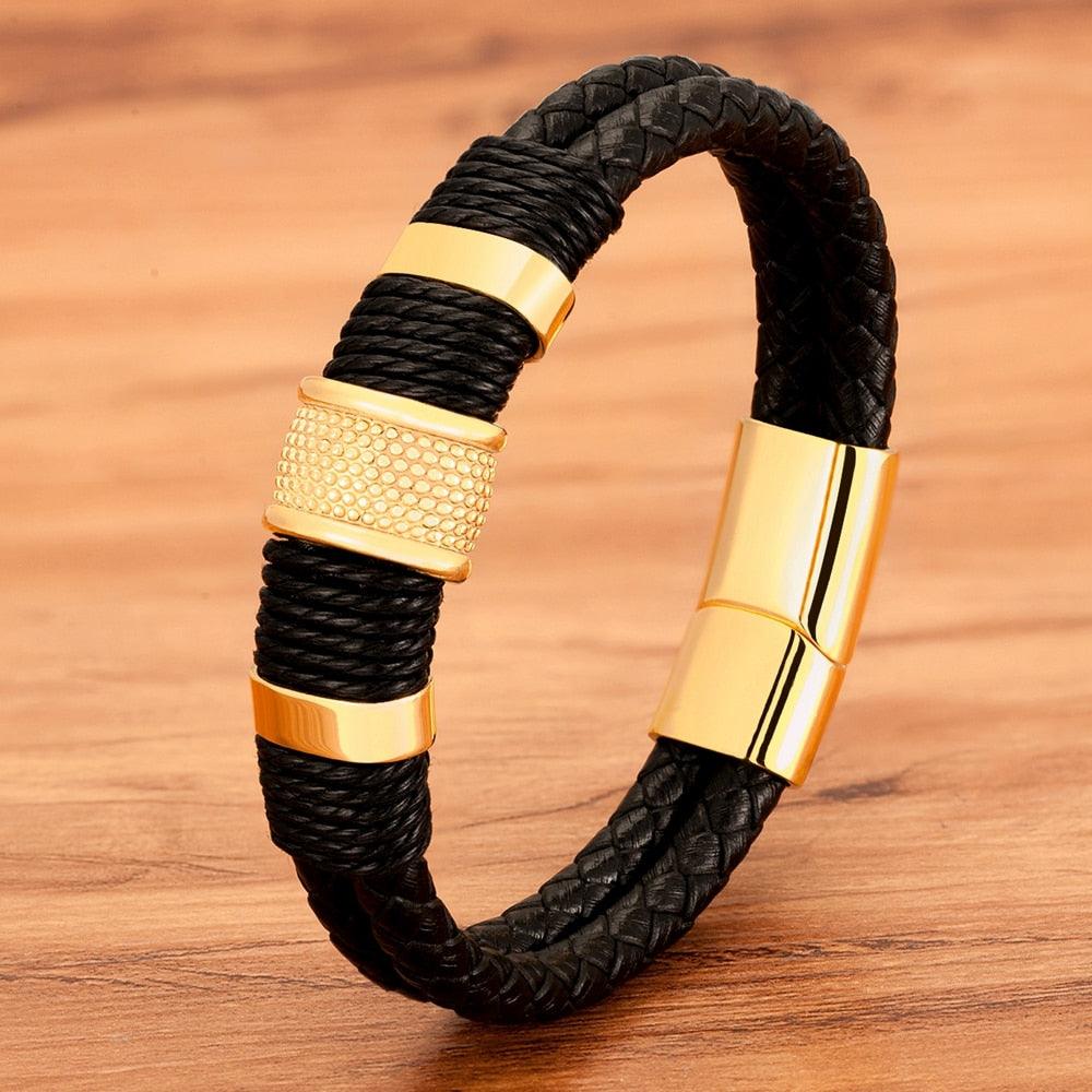 Woven Leather Rope Bracelet Bracelets - The Burner Shop