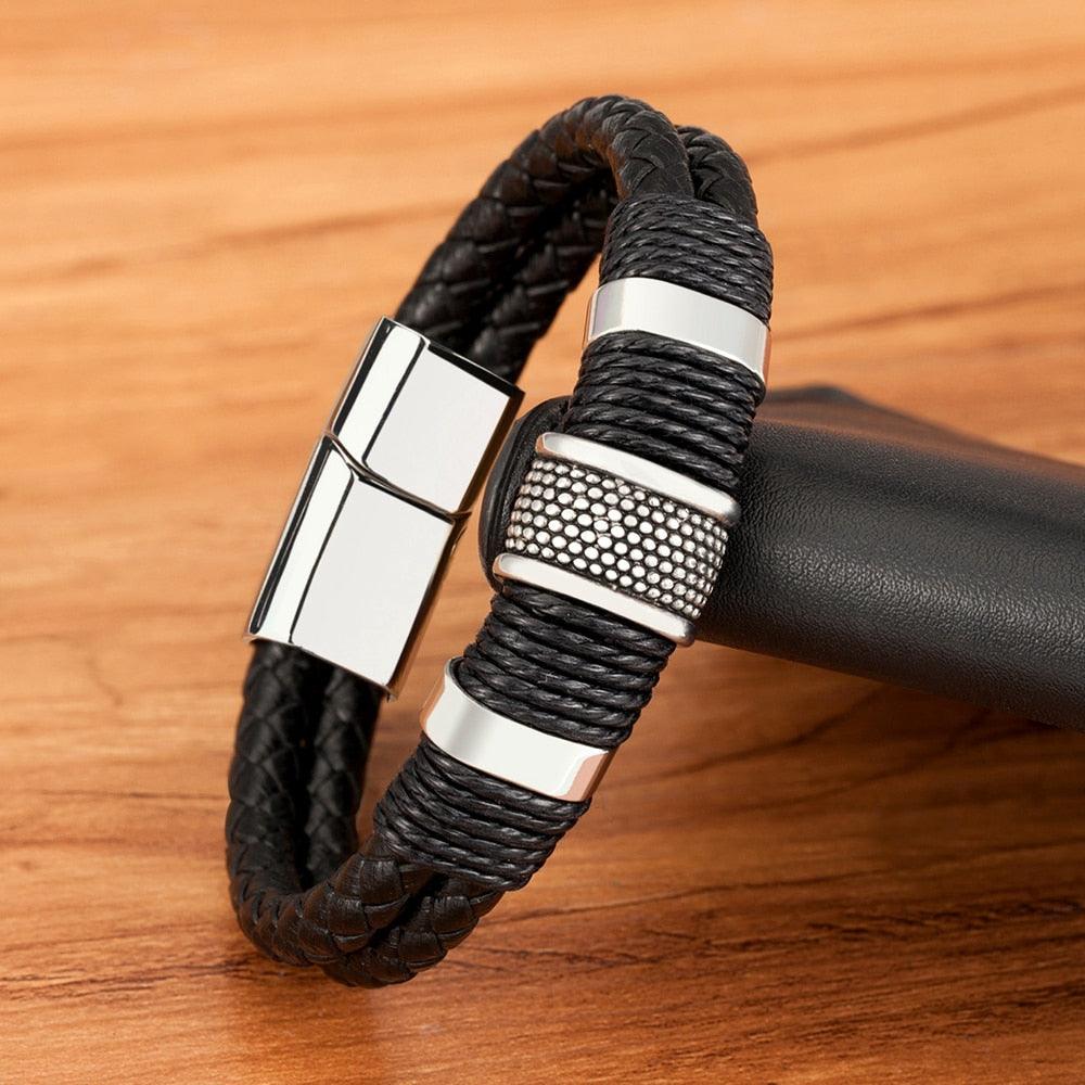Woven Leather Rope Bracelet Bracelets - The Burner Shop