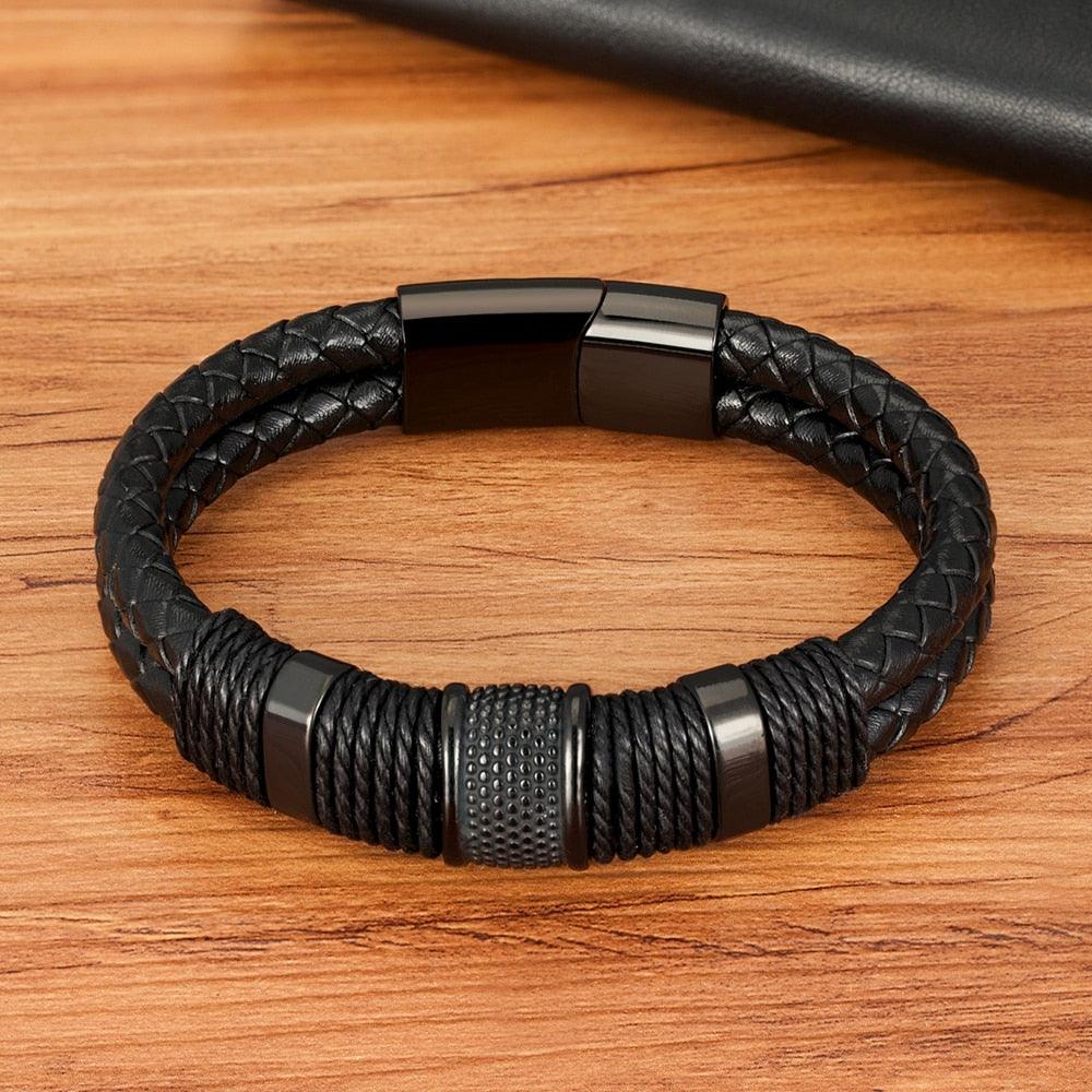 Woven Leather Rope Bracelet Bracelets - The Burner Shop