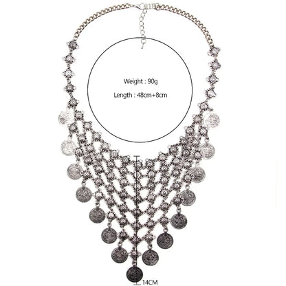 Vintage Boho Coin Necklace