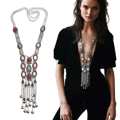 Vintage Boho Coin Necklace