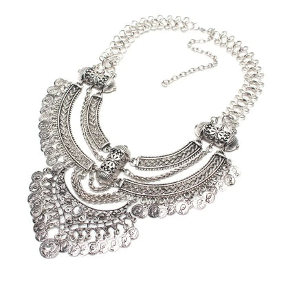Vintage Boho Coin Necklace
