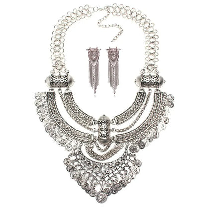 Vintage Boho Coin Necklace
