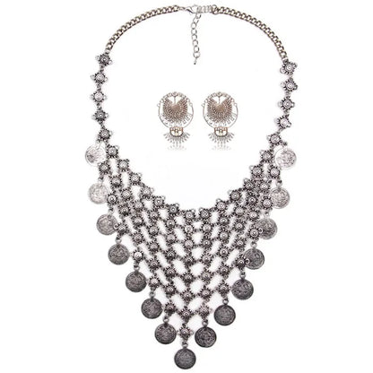 Vintage Boho Coin Necklace