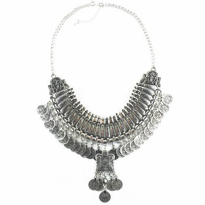 Vintage Boho Coin Necklace