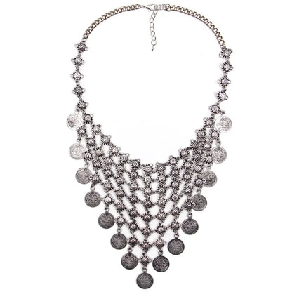 Vintage Boho Coin Necklace