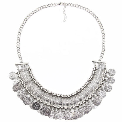 Vintage Boho Coin Necklace
