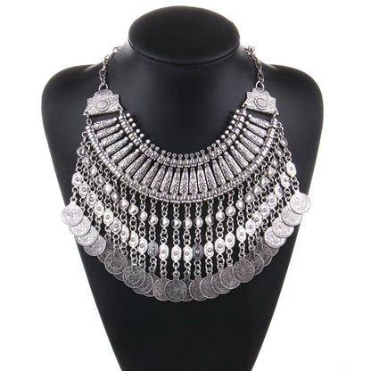 Vintage Boho Coin Necklace
