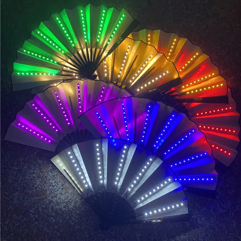 LED Glow Folding Fan – The Burner Shop