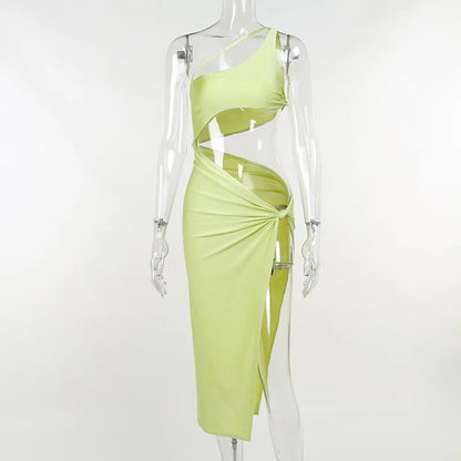 Hollow Out Bodycon Split Dress