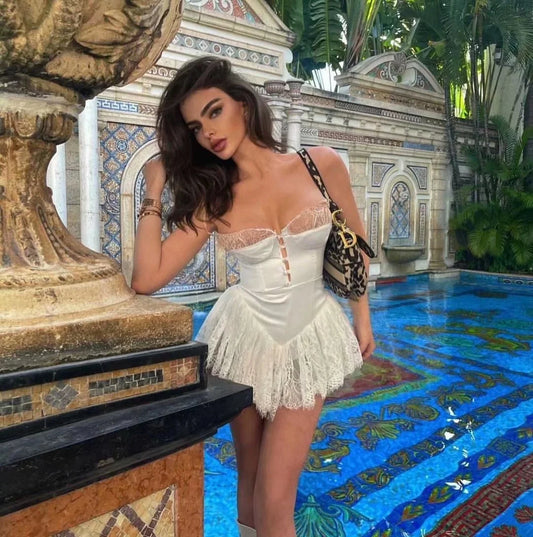 Vintage Corset Top Mini Dress