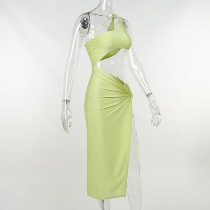 Hollow Out Bodycon Split Dress